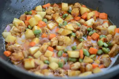 Make Curry chicken rice step 6