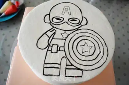 Make American captain cake step 16