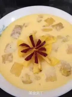 Make Pineapple milk and eggs step 7