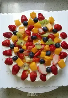 Make A fruit cream naked cake step 17