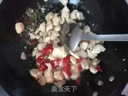 Make Chicken chest fried tofu step 6