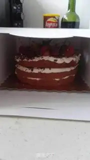 Make Chocolate fruit cake step 17