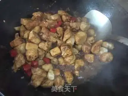 Make Chicken chest fried tofu step 8