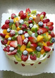 Make A fruit cream naked cake step 20
