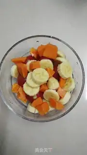 Make Qia seed fruit shake step 1