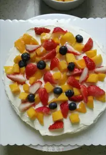 Make Fruit and cream cake step 8