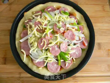 Make Red sausage vegetable pizza step 12