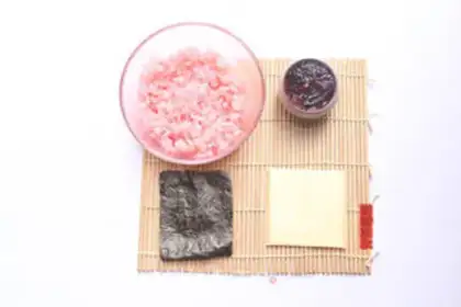 Make Cranberry cherry mackerel rice step 5