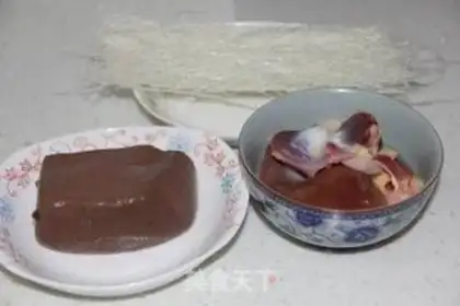 Make Duck blood fan soup step 0