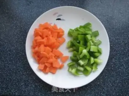 Make Blue sausage rice step 3