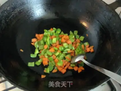 Make Blue sausage rice step 4