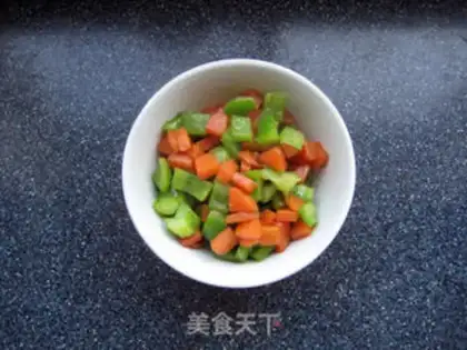 Make Blue sausage rice step 5