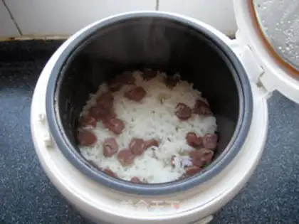 Make Blue sausage rice step 6