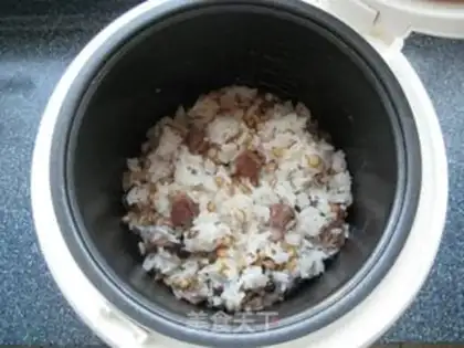 Make Blue sausage rice step 8