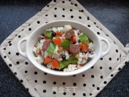 Make Blue sausage rice step 10