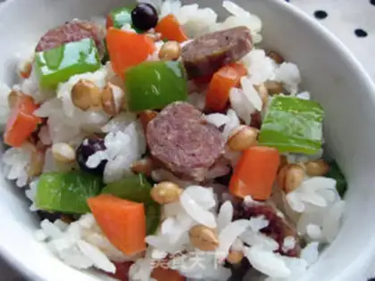 Make Blue sausage rice step 11