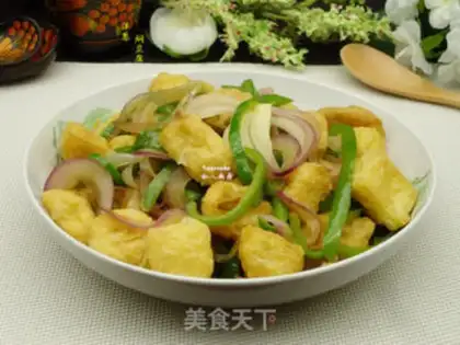 Make Onion pepper tofu step 7