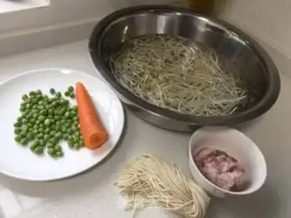 Make Peas pasta step 0