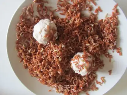 Make Red rice tofuballs step 6