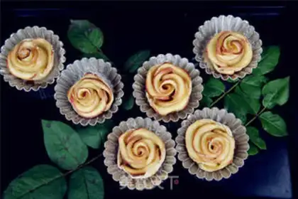 Make Rose apple rolls step 16