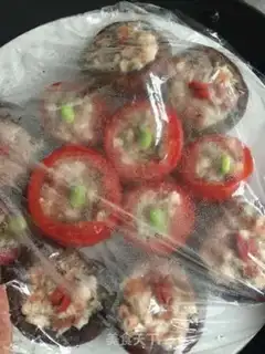 Make Green tea meatballs step 5