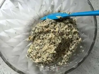 Make Black Sesame Peach Handmade Cookie step 8