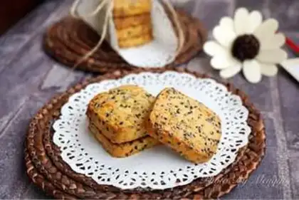 Make Black Sesame Peach Handmade Cookie step 13