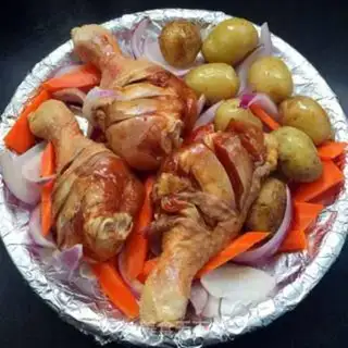 Make Chicken leg roasted potatoes step 3