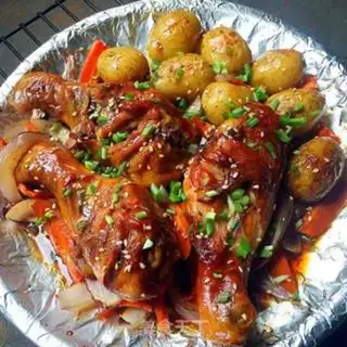 Make Chicken leg roasted potatoes step 5