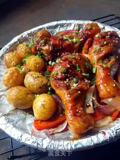 Make Chicken leg roasted potatoes step 7