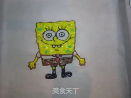 Make SpongeBob paint cake rolls step 5