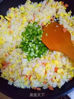 Make Pepper ham and egg fried rice step 5