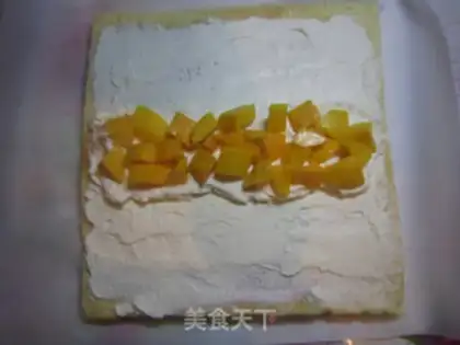 Make SpongeBob paint cake rolls step 12