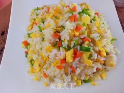 Make Pepper ham and egg fried rice step 6