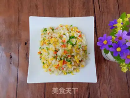 Make Pepper ham and egg fried rice step 7