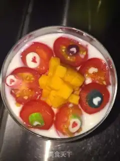 Make A glass of fruit yogurt step 4