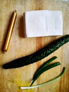 Make Cucumber tofu step 0