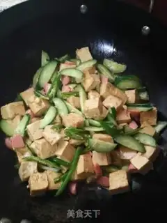 Make Cucumber tofu step 4