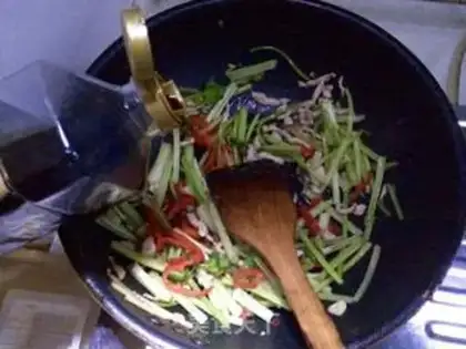 Make Celery beans with fried meat step 10