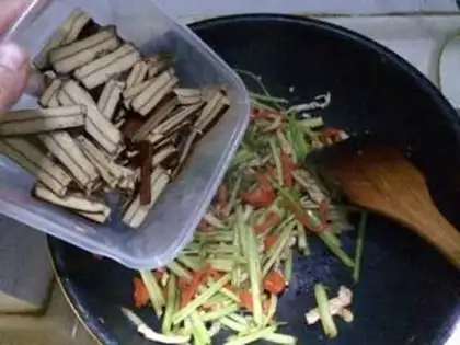 Make Celery beans with fried meat step 11