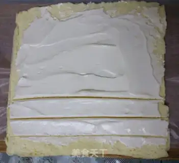 Make Four cream cake rolls step 19