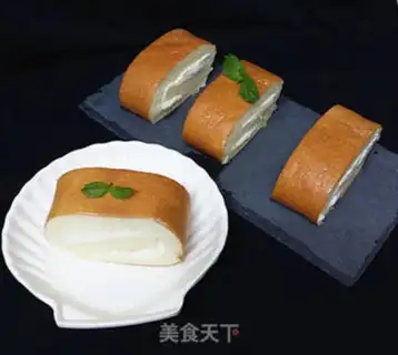 Make Four cream cake rolls step 21