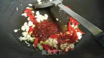 Make Bean petals and red cheese step 7