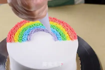 Make Rainbow cake step 21
