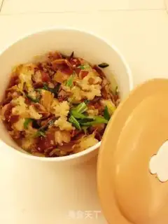 Make Ham rice lunch step 3