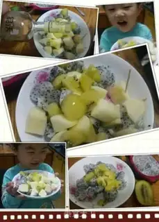Make walnut oil and fruit salad step 2
