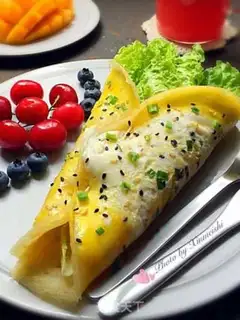 Make Egg and vegetable burrito step 10