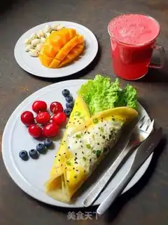 Make Egg and vegetable burrito step 12