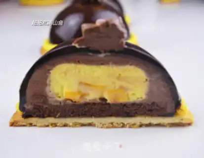 Make Chocolate mango tower step 14