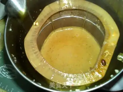 Make walnut oatmeal, red soy sauce step 12